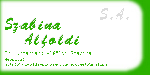 szabina alfoldi business card